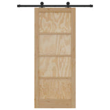 Sliding Door Manual ORKDAL Natural and black 83 x 202 cm 3333448