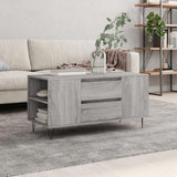 Coffee Table Grey Sonoma 102x44.5x50 cm Engineered Wood 831002