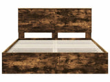 Bed Frame with Drawer Smoked Oak 120 x 190 cm Engineer Wood 3411142