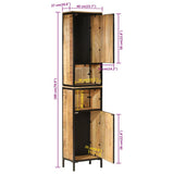 Bathroom Cabinet 40x27x180 cm Iron and Solid Wood Mango 3217113