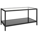 Tea Tables 2 pcs Tempered Glass Black 331614