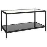 Tea Tables 2 pcs Tempered Glass Black 331614