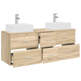 Bathroom Cabinet Set 3 pcs Sonoma Oak 49.5 x 41 x 62.5 cm 3405845