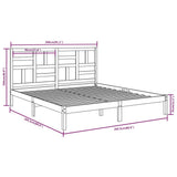 Bed Frame without Mattress Solid Wood 200x200 cm 3105970