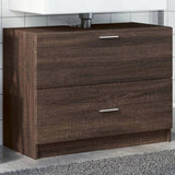 Sink Cabinet Brown Oak 78x37x59 cm Engineered Wood 848121