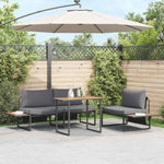 Garden Dining Set 3 pcs Anthracite Steel 3335888