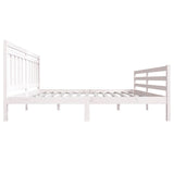 Bed Frame without Mattress White Super King Solid Wood 3100670