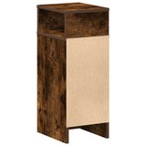 Bedside Cabinets 2 pcs with Drawer Smoked Oak 25x31x66 cm 858623