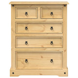 Chest of Drawers Corona 92x48x114 cm Solid Wood Pine 4005674