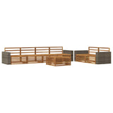 Outdoor Sofa Set 7 pcs Natural Solid Acacia Wood 3383067