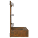 Mirror Cabinet with LED Smoked Oak 60x31.5x62 cm 820454