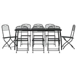 Garden Dining Set Anthracite Metal Medium Foldable 3211815