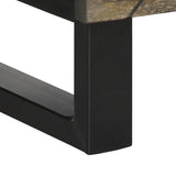 Highboard Black 40x33x110 cm Solid Wood Mango 4017713