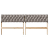 Upholstered Headboard Taupe 180 cm Solid Pine Wood 879162