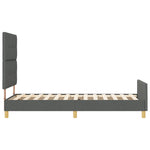 ZNTS Bed Frame Dark Grey 90x190 cm Fabric 3344691