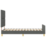 ZNTS Bed Frame Dark Grey 90x190 cm Fabric 3344691