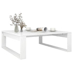 ZNTS Coffee Table White 100x100x35 cm Engineered Wood 808630