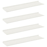 Floating Shelf Wall-mounted 4 pcs White 80 x 18 x 2.5 cm Steel 8004043