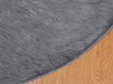 Faux Sheepskin Rug TAFALLA Anthracite 160 cm Polyester 42021604