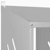 Chicken Nesting Box with 6 Compartments Galvanized Silver Metal 864352