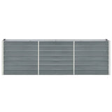 Garden Raised Bed Galvanised Steel 240x40x77 cm Grey 47040
