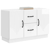 Sideboard High Gloss White 89 x 34.5 x 57 cm Engineered Wood 895349