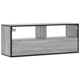 TV Cabinet Grey Sonoma 100x31x39.5 cm Engineered Wood and Metal 848932