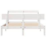 Bed Frame without Mattress White 120x200 cm Solid Wood Pine 3306618