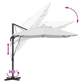 Umbrella Sand 351 x 250 x 260 cm Polyester and Aluminium 42003343