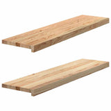 Window Sills 2 pcs Untreated 100x25x2 cm Solid Wood Oak 4009104