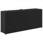 ZNTS Garden Planter with 2 Pots Black 90x20x40 cm Poly Rattan 366407