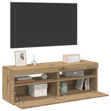 ZNTS TV Cabinets with LED Lights 2 pcs Artisan Oak Engineered Wood 856312