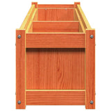 Garden Planter Wax Brown 180x31x31 cm Solid Wood Pine 837498