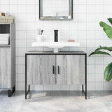 Bathroom Sink Cabinet Grey Sonoma 80x33x60 cm Engineered Wood 842464