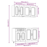 ZNTS 4 Piece Kitchen Cabinet Set Kalmar Sonoma Oak Engineered Wood 3314854