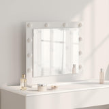 Vanity Mirror White 60 x 55 x 18 cm Glass and Engineered wood 868285