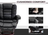 Recliner Chair With footstool, Recliner Armchair up to 130kg Weight Capacity, 135&deg Reclining T3398P343225