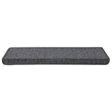 ZNTS Stair Mats 30 pcs 65x21x4 cm Grey and Black 3365777