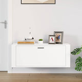 Wall Shoe Cabinet White 100x35x38 cm Engineered Wood 821020