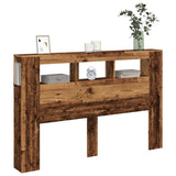 LED Headboard Old Wood 160x18,5x103,5 cm Engineered Wood 857688