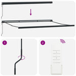 Retractable Awning Manual White 400 x 300 cm Fabric, Metal 3330636