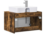 Bathroom Furniture Set Smoked Oak Engineered Wood 3404325
