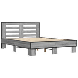Bed Frame without Mattress Grey Sonoma 140x200 cm 3280105