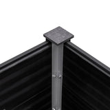 Garden Raised Bed 200x100x91 cm WPC Grey 318098