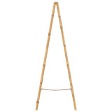 Double Towel Ladder with 5 Rungs Bamboo 50x160 cm 243714