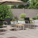 Garden Dining Set 3 pcs Brown and Black 3334844