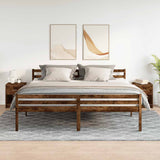 Bedside Cabinets 2 pcs with Drawer Smoked Oak 40x34x50 cm 858776