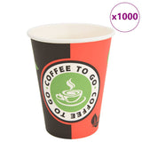 Paper Coffee Cups 1000 pcs 12oz 300ml Red and Black 4102788