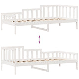 Daybed with Drawers without Mattress White 90x190 cm Single Solid Wood 3302103