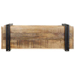 ZNTS Wall Shelf 90x33x45 cm Solid Rough Wood Mango 4017485